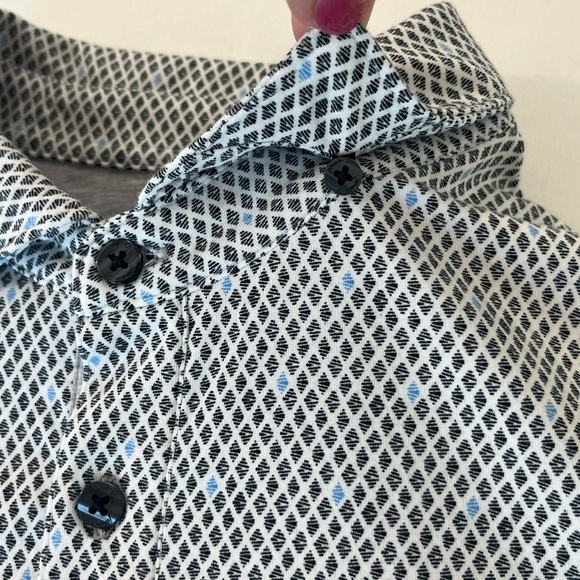 johnnie-O Linxter Vestal Performance Polo/Golf Shirt - White/Black/Blue - Picture 6 of 10